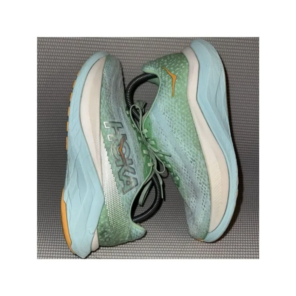 Hoka One One Mach X Green Athletic Trainer Running Shoe Women’s Size 8.5B
